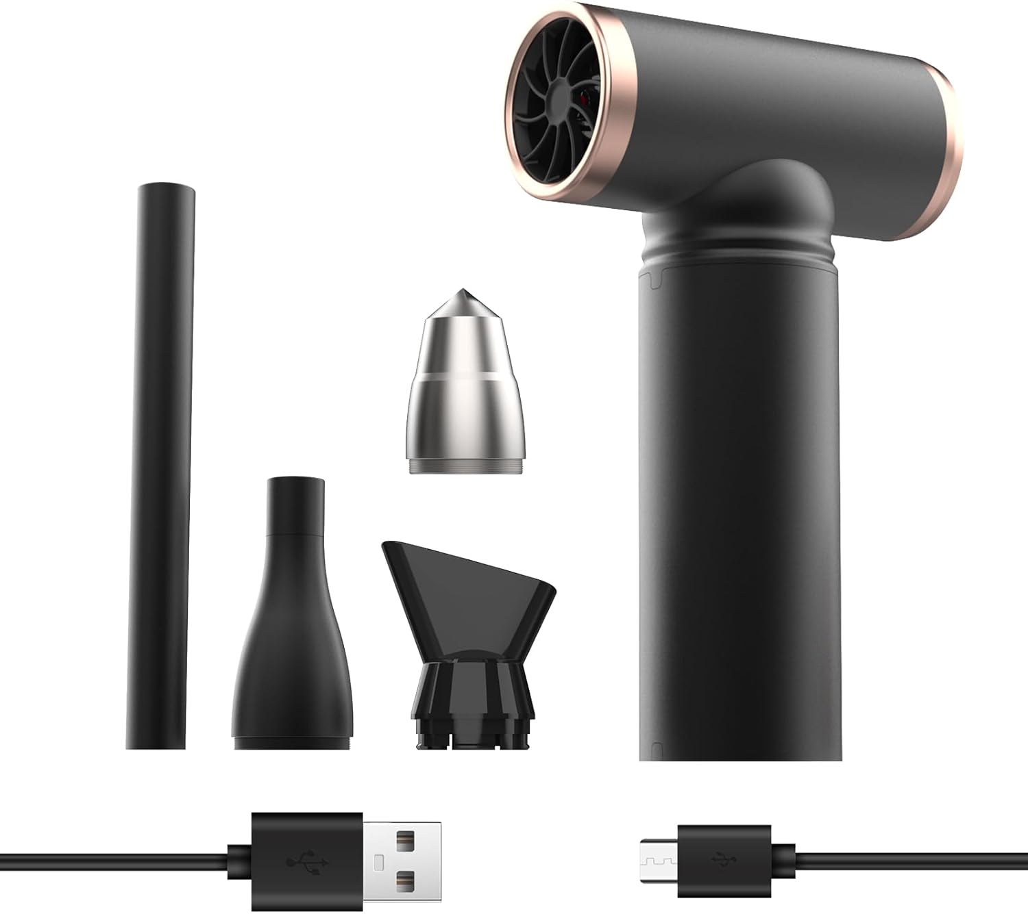 Cordless Hair Dryer, Mini Blow Dryer, Aluminum Air Duster Keyboard Cleaner for Computer Keyboard Electronics Cleaning, Outdoor Hiking, Camping, Air Cushion Inflation, BBQ Cordless Hair Dryer, Mini Blow Dryer, Aluminum Air Duster Keyboard Cleaner for Computer Keyboard Electronics Cleaning, Outdoor Hiking, Camping, Air Cushion Inflation, BBQ