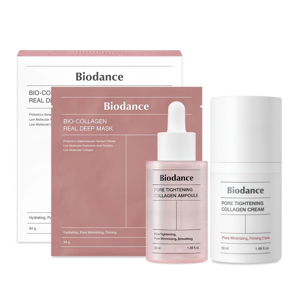 BIODANCE Collagen Trio: Bio-Collagen Real Deep Mask & Pore Tightening Collagen Ampoule & Pore Tightening Collagen Cream BIODANCE Collagen Trio: Bio-Collagen Real Deep Mask & Pore Tightening Collagen Ampoule & Pore Tightening Collagen Cream