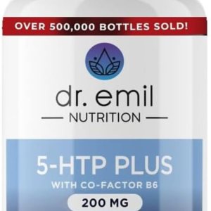 DR. EMIL NUTRITION 200 MG 5-HTP Plus with SAM-e to Maintain Normal Healthy Sleep and Create a Sense of Wellbeing – 5HTP Supplement with Vitamin B6-60 Vegan Capsules, 30 Servings