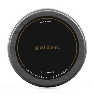 Golden Grooming Co. Solid Cologne – Travel-Sized Concentrated Balm – Solid Perfume with Subtler Scent and Long-Lasting Fragrance – Enriched with Shea Butter – For Men of Color – 1 oz Tin
