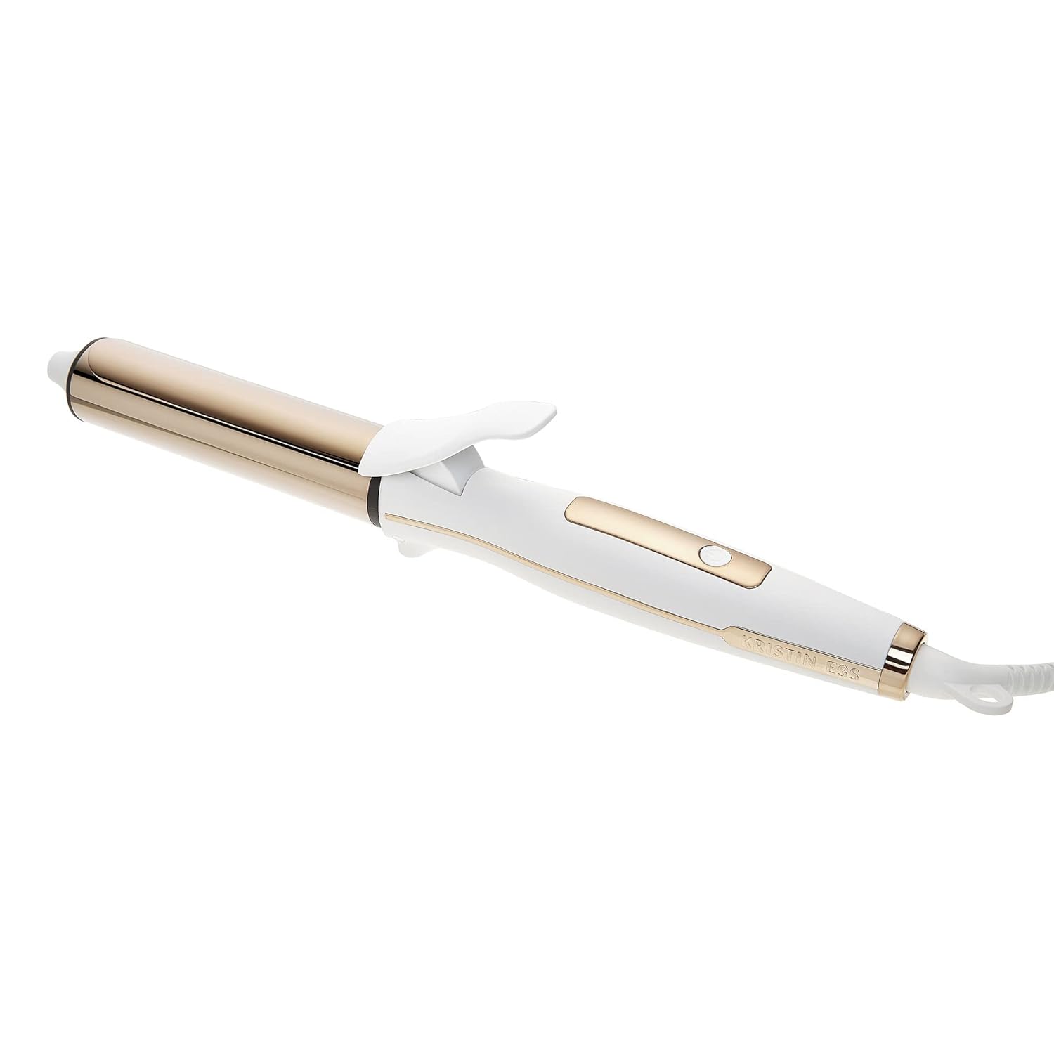 Kristin Ess Hair 1 1/4″ Titanium Curling Iron for Beach Waves + Curls for Medium and Long Hair, Smoothing + Frizz Control, Dual Voltage, Auto Shut-Off Kristin Ess Hair 1 1/4″ Titanium Curling Iron for Beach Waves + Curls for Medium and Long Hair, Smoothing + Frizz Control, Dual Voltage, Auto Shut-Off