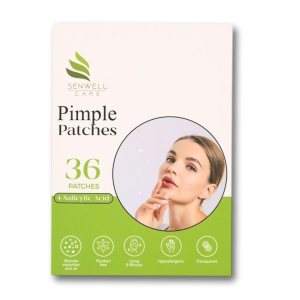 Pimple Patches – Hydrocolloid Acne Transparent Patch for Covering Zits and Blemishes, Spot Stickers for Face and Skin (36 Count)