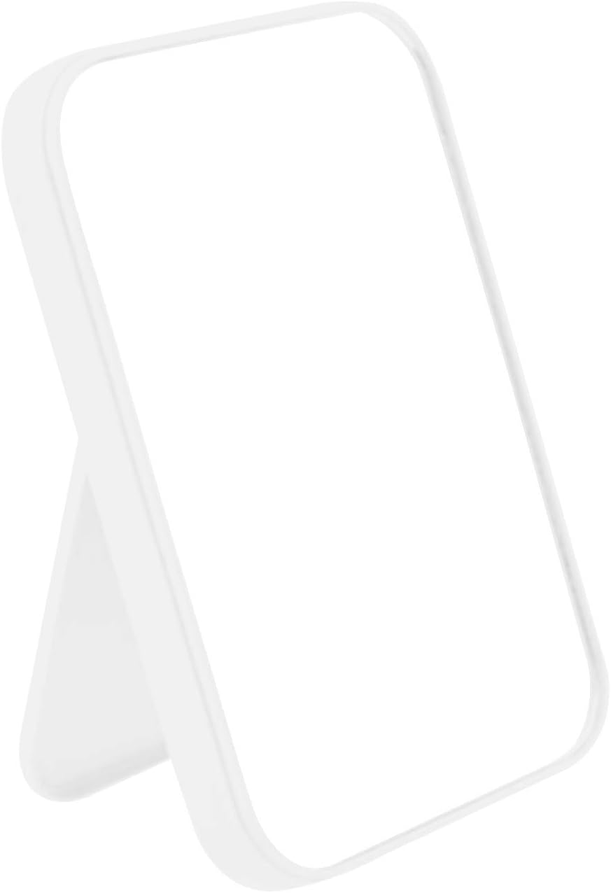 Coobbar Desktop Foldable Makeup Mirror Simple Portable Princess Mirror Square Makeup Mirror for Women (White) Coobbar Desktop Foldable Makeup Mirror Simple Portable Princess Mirror Square Makeup Mirror for Women (White)