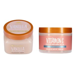 Tree Hut Sugar Scrub 18 oz & Vitamin C Whipped Shea Butter 8.4oz Skin Care Bundle