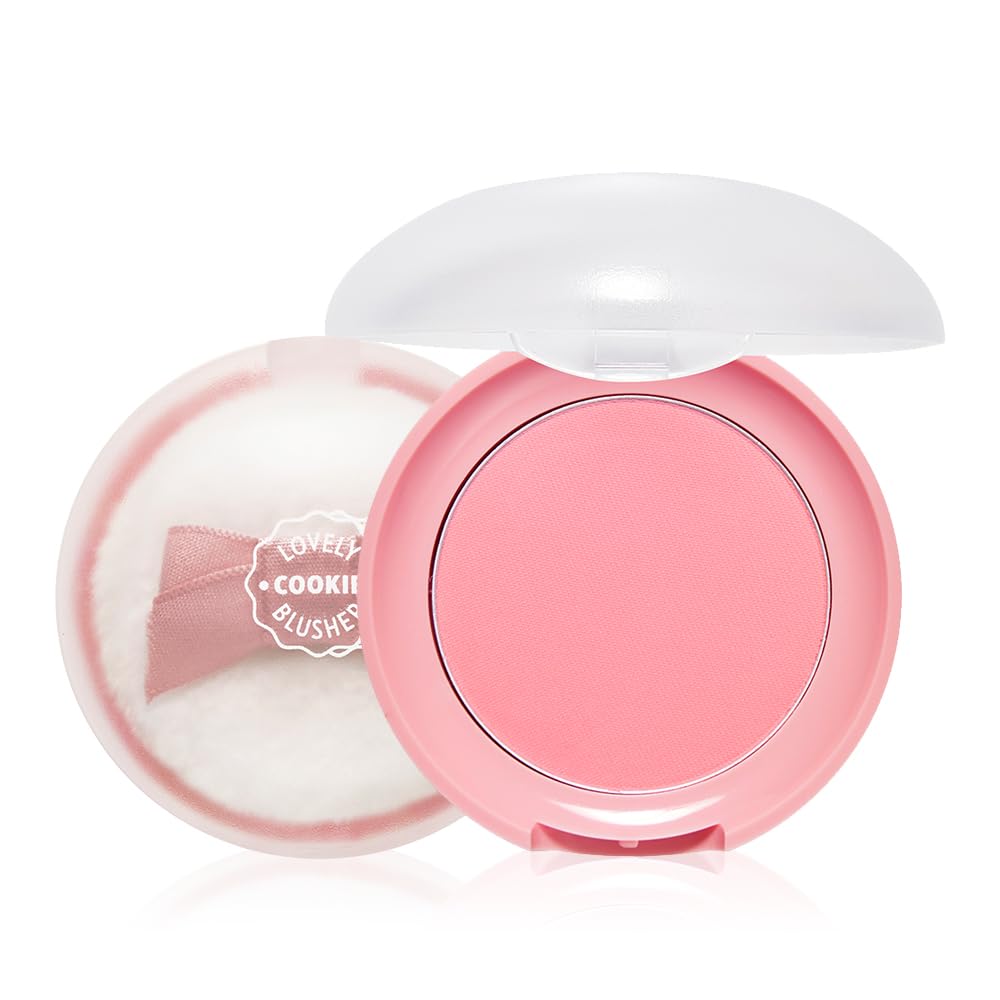 ETUDE Lovely Cookie Blusher #PK002 Grapefruit Jelly 4g | Glowing & Natural Powder Blush with Long-Lasting Sebum Control | Easy Application | Puffy Cushion for a Lovely Makeup Look ETUDE Lovely Cookie Blusher #PK002 Grapefruit Jelly 4g | Glowing & Natural Powder Blush with Long-Lasting Sebum Control | Easy Application | Puffy Cushion for a Lovely Makeup Look