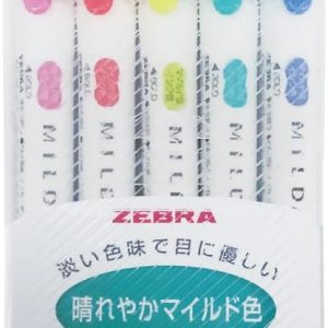ZEBRA Highlighter Mildliner, 5 Bright Color Set (WKT7-5C-HC)