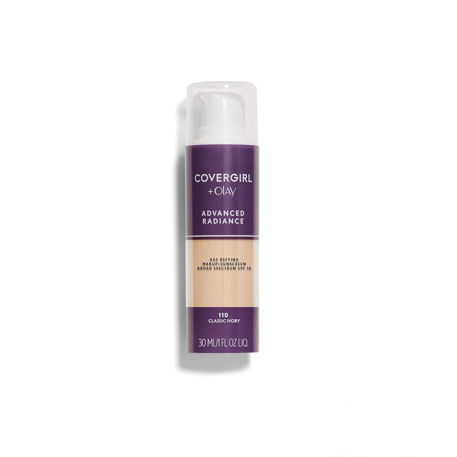 COVERGIRL Advanced Radiance Age Defying Liquid Foundation in Classic Ivory, Hides Wrinkles & Lines, Sensitive Skin Safe, Packaging May Vvary COVERGIRL Advanced Radiance Age Defying Liquid Foundation in Classic Ivory, Hides Wrinkles & Lines, Sensitive Skin Safe, Packaging May Vvary