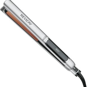 Revlon Copper Smooth Hair Flat Iron | Frizz Control for Fast and Shiny Styles, (XL 1 in)
