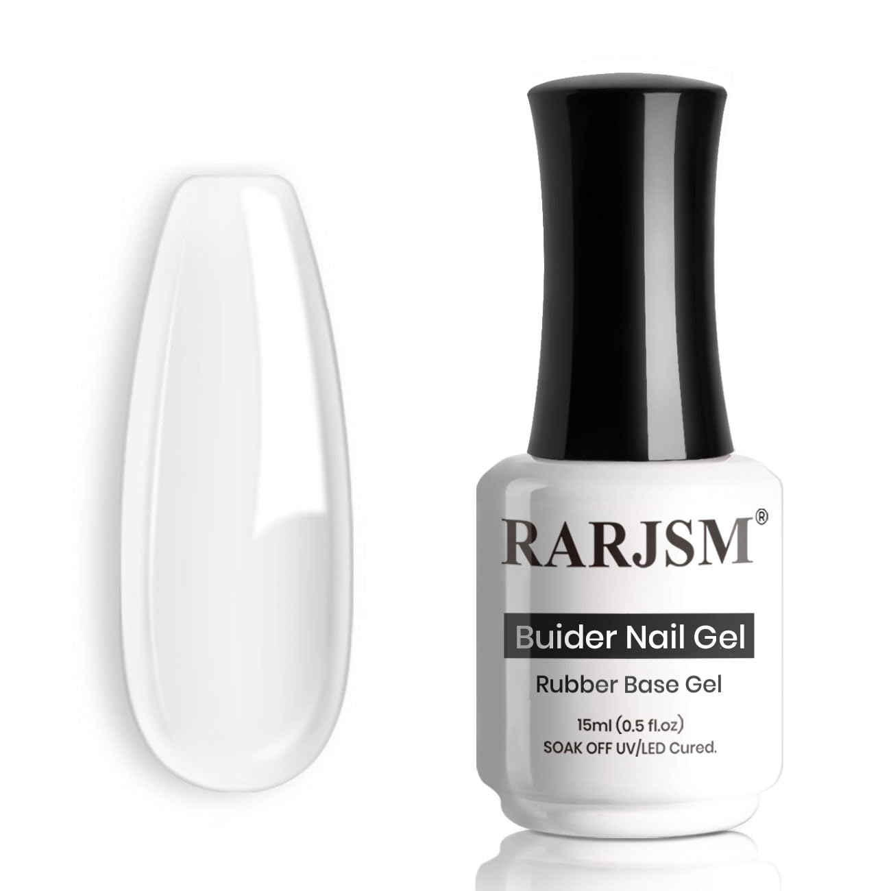RARJSM Gel Nail Polish Clear Transparent Gel Builder for Nails Rubber Base Gel Hard Gel Nail Polish Sheer Brush on Extend Gel in a Bottle Soak Off UV LED Curing Requires 15ml Salon Home DIY Use RARJSM Gel Nail Polish Clear Transparent Gel Builder for Nails Rubber Base Gel Hard Gel Nail Polish Sheer Brush on Extend Gel in a Bottle Soak Off UV LED Curing Requires 15ml Salon Home DIY Use