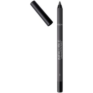 L’Oreal Paris Makeup Infallible Pro-Last Pencil Eyeliner, Waterproof and Smudge-Resistant, Glides on Easily to Create any Look, Grey, 0.042 oz.