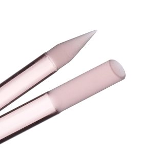 Glass Cuticle Pusher by Bona Fide Beauty, 1Pc Pink Gentle Czech Manicure Stick for Cuticle Remover, Long-Lasting Double-Sided Reusable Glass Cuticle Stick
