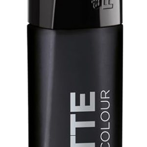 Rimmel London Stay Matte Liquid Lip Color with Full Coverage Kiss-Proof Waterproof Matte Lipstick Formula that Lasts 12 Hours – 840 Pitch Black, .21oz