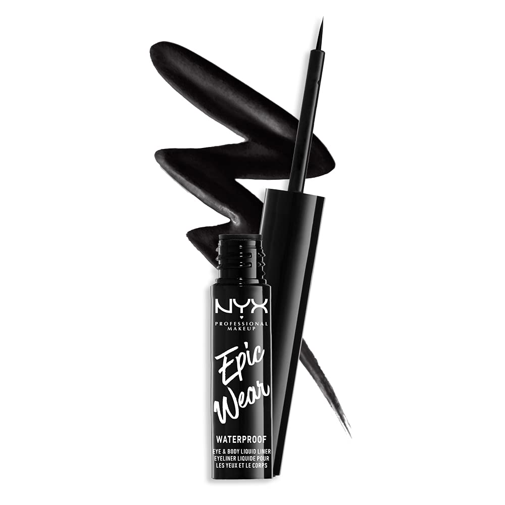 NYX PROFESSIONAL MAKEUP Epic Wear Liquid Liner, Long-Lasting Waterproof Eyeliner – Black NYX PROFESSIONAL MAKEUP Epic Wear Liquid Liner, Long-Lasting Waterproof Eyeliner – Black