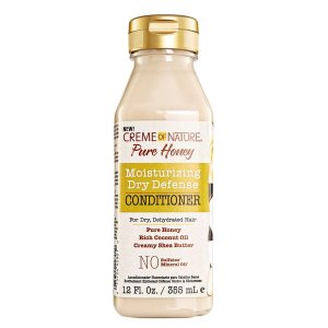 Coconut Oil & Shea Butter Conditioner by Creme of Nature,Dry Defense for Damaged Hair, Formula with Pure Honey, 12.07 Fl Oz