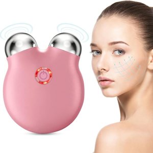 Facial Massager with 3 Intensity Levels, Ideal for On The Go Skincare, Face Massager Roller Tool Perfect for Busy Moms and Career Women Facial Care Device with Boost Nutrient Absorption