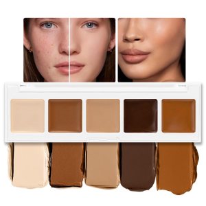 6 Colors Magic Touch Correcting Concealer Palette for Acne Marks, Spots, Tear Troughs, Dark Circles,Lightweight, Long-lasting, Waterproof (03#, 1 Count)