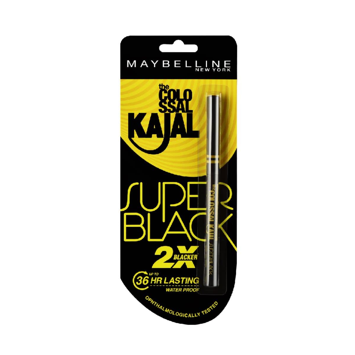 Maybelline New York New The Colossal Kajal – Super Black (2X Blacker) Waterproof 16Hours Intense Pencil Maybelline New York New The Colossal Kajal – Super Black (2X Blacker) Waterproof 16Hours Intense Pencil