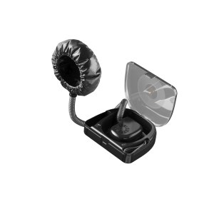 Andis 80745 Ionic Professional Bonnet Hair Dryer – Includes 40″ Flexible Hose & Convenient Storage Case, Fits on Average Size of 1″ Roller, 2-Speed/ 2 Heat Settings for Styling – 500 Watts, Black
