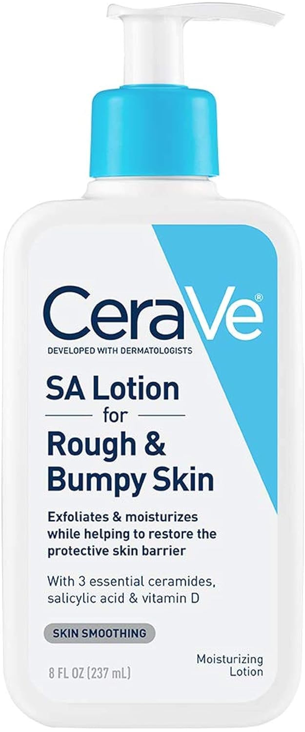 CeraVe SA Lotion for Rough & Bumpy Skin | Vitamin D, Hyaluronic Acid, Lactic Acid & Salicylic Acid Lotion | Fragrance Free & Allergy Tested | 8 Ounce CeraVe SA Lotion for Rough & Bumpy Skin | Vitamin D, Hyaluronic Acid, Lactic Acid & Salicylic Acid Lotion | Fragrance Free & Allergy Tested | 8 Ounce