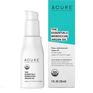 Acure The Essentials Moroccan Argan Oil – Rich in Vitamin E and Essential Fatty Acids – Hydrating & Soothing Multi-Purpose Oil For All Skin & Hair Type – All Natural Pure & Cold Pressed – 1 Fl Oz