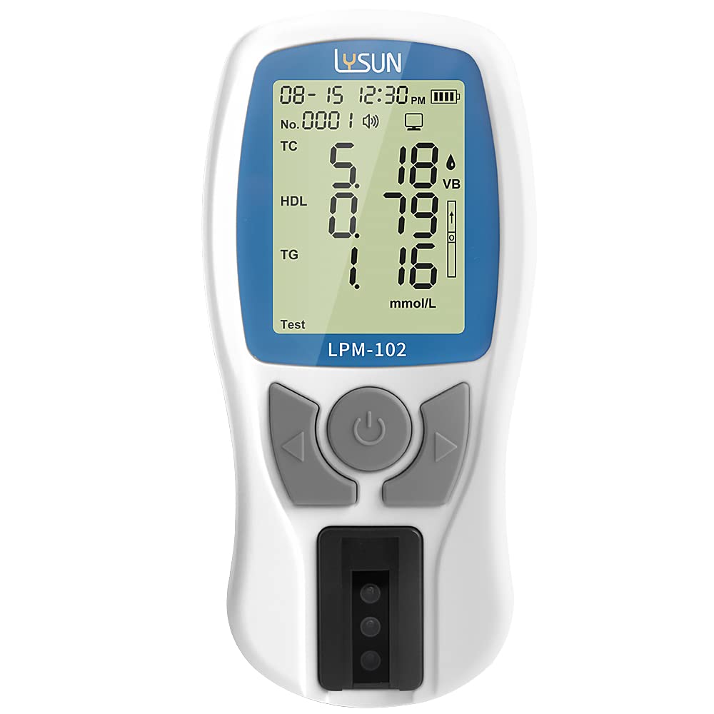 Blood Lipid Analysis Meter System Multifunction Lipid kit Test HDL Triglycerides Cholesterol Test Meter (Lipid Meter with 10pcs of strips) Blood Lipid Analysis Meter System Multifunction Lipid kit Test HDL Triglycerides Cholesterol Test Meter (Lipid Meter with 10pcs of strips)
