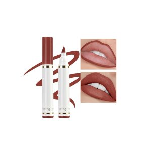 6 Colors Lip Tint Marker, 2-in-1 Lip Liner and Stick, Liquid lipstick with Nude Matte Shades, 24 Hour High-Pigmented Waterproof Lightweight Lip Stain Cosmetic Gift For Women