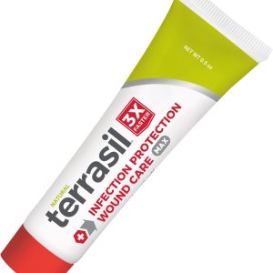 terrasil Wound Care MAX 3X: Wound Healing Ointment, Infection Protection for Bed Sores, Pressure Sores, Diabetic’s Ulcers, Blisters, Cuts, Scrapes, & Burns. Dermatologist-Tested (.5oz)