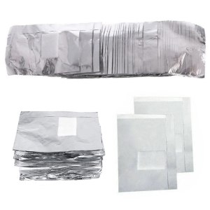 400Pcs Nail Polish Remover Gel Nail Foil Wraps Aluminium Soak Off Foils Cotton Pads Gel Nail Polish Wraps Removal Tool Kit Finger Nail Polish Remover with Lint Free Lager Cotton Pad