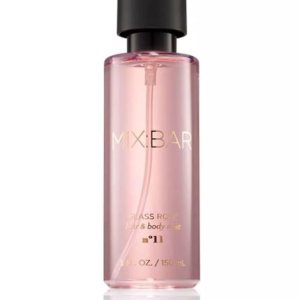 Rose Glass Hair & Spray Mist – Clean, Vegan Body Spray & Hair Perfume for Women, 5 fl oz (5 fl oz., Floral)