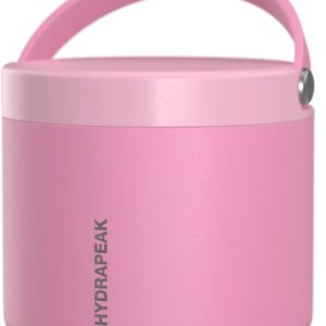 Hydrapeak 18oz Stainless Steel Vacuum Insulated Thermos Food Jar | Thermos for Hot Food and Cold Food, Wide Mouth Leak-Proof Soup Thermos for Adults, 10 Hours Hot and 16 Hours Cold (Bubblegum)