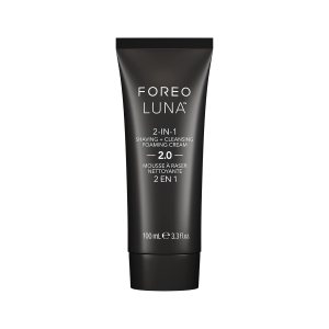 FOREO LUNA 2-in-1 Shaving Cream + Cleansing Foaming Cream – Pore Minimizer – Face Wash – Vitamin E – Clean Skin & Shaving Comfort – Vegan – No Razor Burn – All Skin Types – 3.3 fl.oz