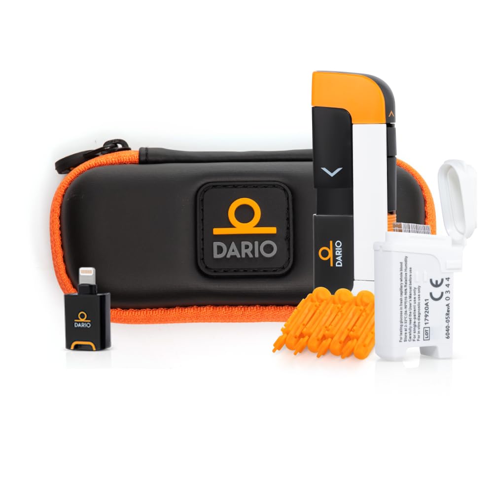 Dario Bundle: Smart Glucose Monitor Kit: Travel Case, Glucometer, 125 Test Strips, 110 Lancets (For iPhones Up To 14 Only – Lightning Adapter – NOT Compatible with iPhone 15) Dario Bundle: Smart Glucose Monitor Kit: Travel Case, Glucometer, 125 Test Strips, 110 Lancets (For iPhones Up To 14 Only – Lightning Adapter – NOT Compatible with iPhone 15)