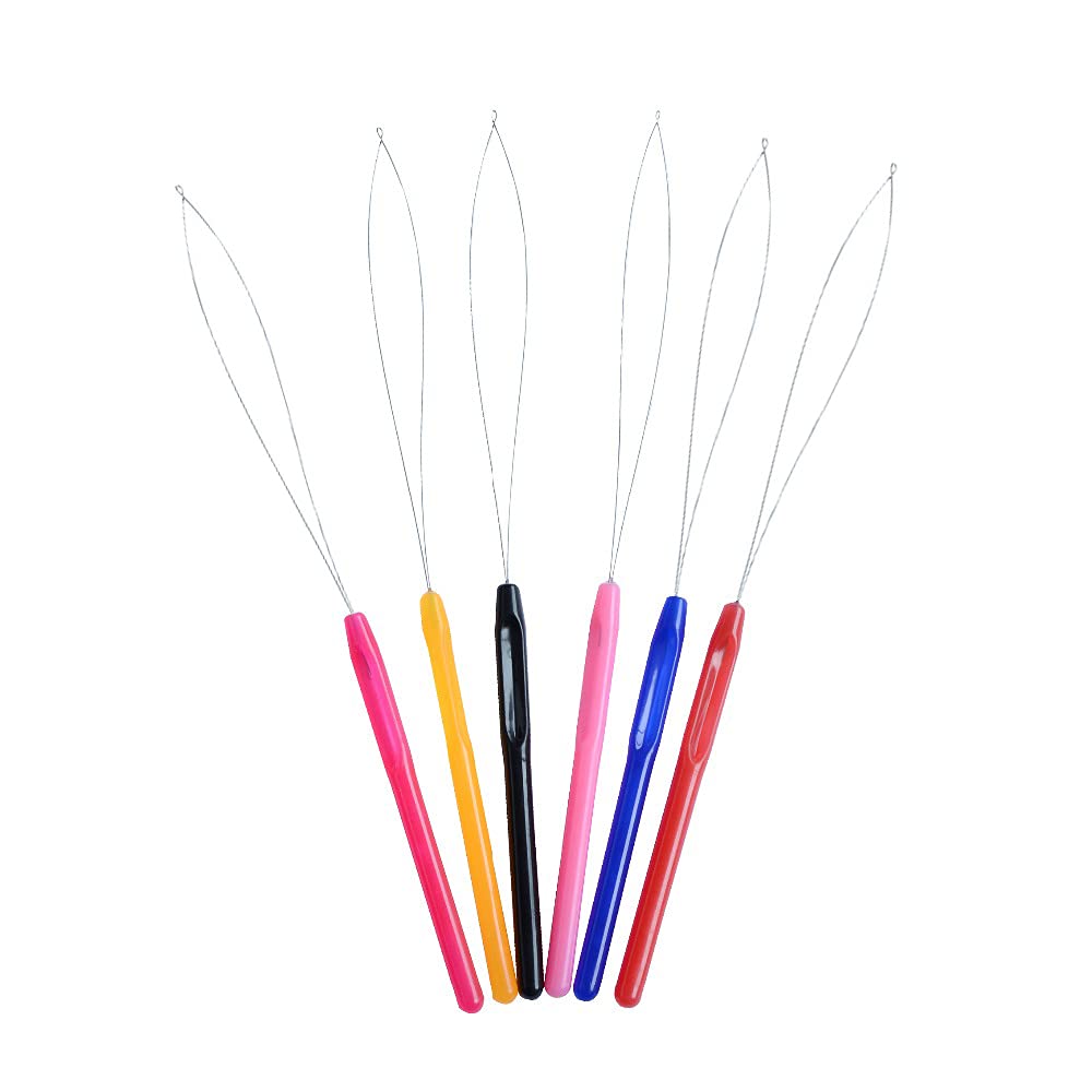 6 Pcs Plastic Hair Extension Loop Needle Threader Pulling Hook Tool Loop Tools Bead Tool for Hair Extensions Feather Extensions (Multicolored) 6 Pcs Plastic Hair Extension Loop Needle Threader Pulling Hook Tool Loop Tools Bead Tool for Hair Extensions Feather Extensions (Multicolored)