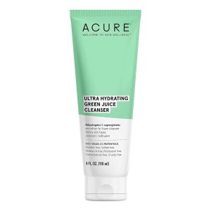 Acure Ultra Hydrating Green Juice Face Cleanser – Day & Night Facial Cleansing Foam, 4 fl oz