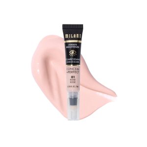 Milani Conceal + Perfect Undereye Brightener for Treating Dark Circles, Face Lift Collection – Rose