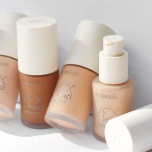 FARMASi Vfx Pro Foundation, Full Coverage Liquid Cream, Lightweight Long Lasting Coverage, Breathable Skin Moisturizer with Color True Matte Blending, Face Makeup, 1 fl. oz / 30 ml – Neutral Light 07