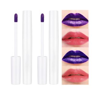 2Pcs Lip Stain Peel Off Kit,Matte Magic Lip Stain Tint Long Lasting Lip Gloss Sets Peel Off Colored Colors,Nonstick Cup Tear-off Peel Off Lipsticks Makeup for Women Girls