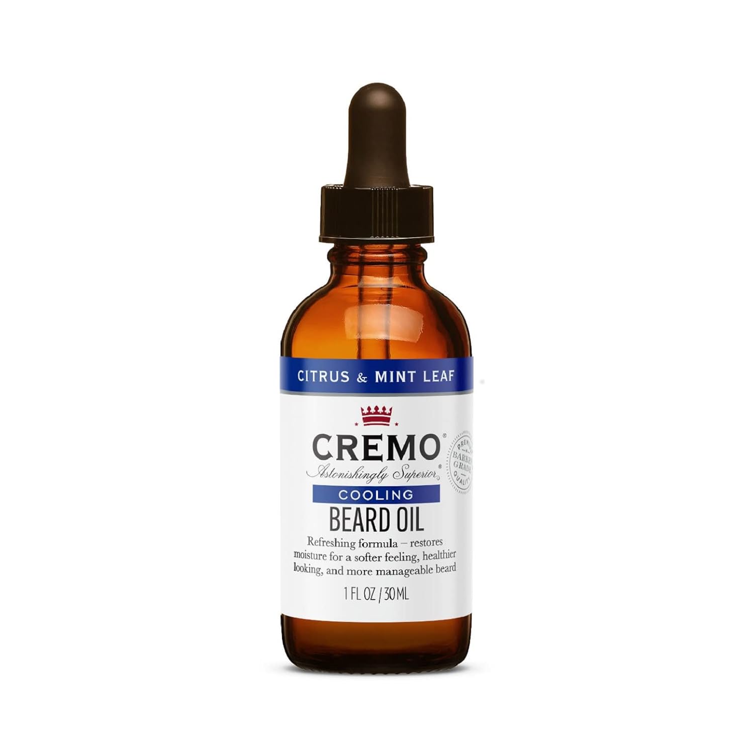 Cremo Beard Oil, Cooling Citrus & Mint Leaf, 1 fl oz – Restore Natural Moisture and Soften Your Beard To Help Relieve Beard Itch Cremo Beard Oil, Cooling Citrus & Mint Leaf, 1 fl oz – Restore Natural Moisture and Soften Your Beard To Help Relieve Beard Itch
