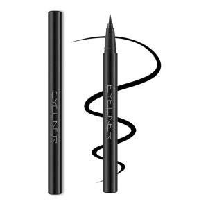 LAVONE Eyeliner-Liquid Waterproof Eyeliner Makeup | Quick Drying | Ultra-Fine Tip | Smudge-Proof Formula for Long-Lasting Eye Makeup, with Hair Clips – Black