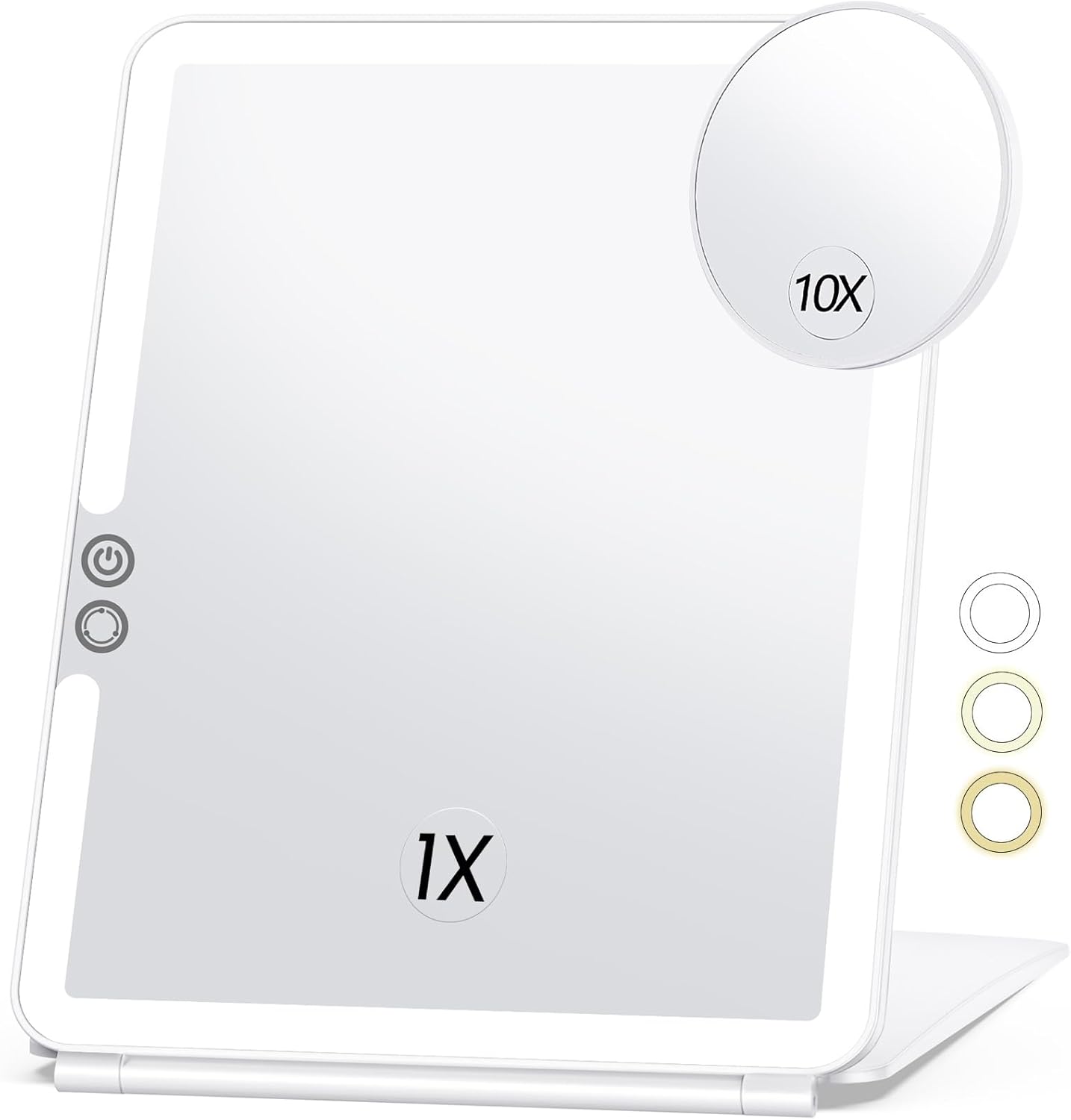 Large Makeup Mirror, Travel Lighted Makeup Mirror, 3 Color Lighting, Rechargeable 2000mAh Battery, Portable Ultra Slim Vanity Mirror, Travel Essential for Women Large Makeup Mirror, Travel Lighted Makeup Mirror, 3 Color Lighting, Rechargeable 2000mAh Battery, Portable Ultra Slim Vanity Mirror, Travel Essential for Women