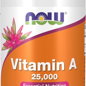 NOW Supplements, Vitamin A (Fish Liver Oil) 25,000 IU, Essential Nutrition, 250 Softgels