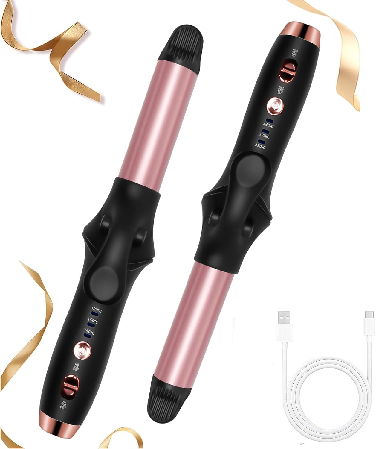 Cordless Curling Iron 4000mAh, Curling Iron USB Rechargeable Portable Mini Curling Iron 20s Fast Heating up 2 in 1 Hair Straightener and Curler for Short Hair, 3 Temp Cordless Hair Curler for Travel Cordless Curling Iron 4000mAh, Curling Iron USB Rechargeable Portable Mini Curling Iron 20s Fast Heating up 2 in 1 Hair Straightener and Curler for Short Hair, 3 Temp Cordless Hair Curler for Travel