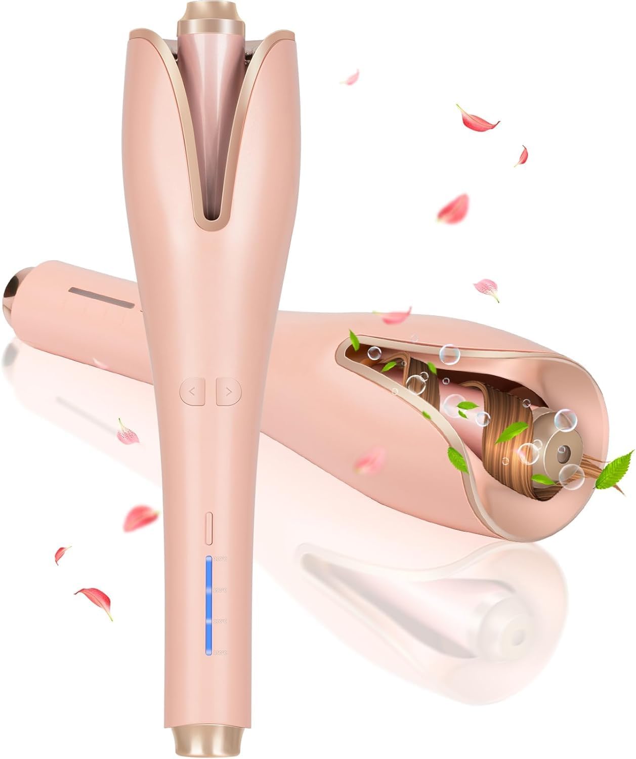 Automatic Curling Iron,Specialty Auto Hair Curler, with 4 Temperature Displays,Fast Heating,Anti-Scald,Anti-Knotting,Automatic Shut-Off, Dual Voltage, Automatic Curling Iron for Hair Styling Automatic Curling Iron,Specialty Auto Hair Curler, with 4 Temperature Displays,Fast Heating,Anti-Scald,Anti-Knotting,Automatic Shut-Off, Dual Voltage, Automatic Curling Iron for Hair Styling