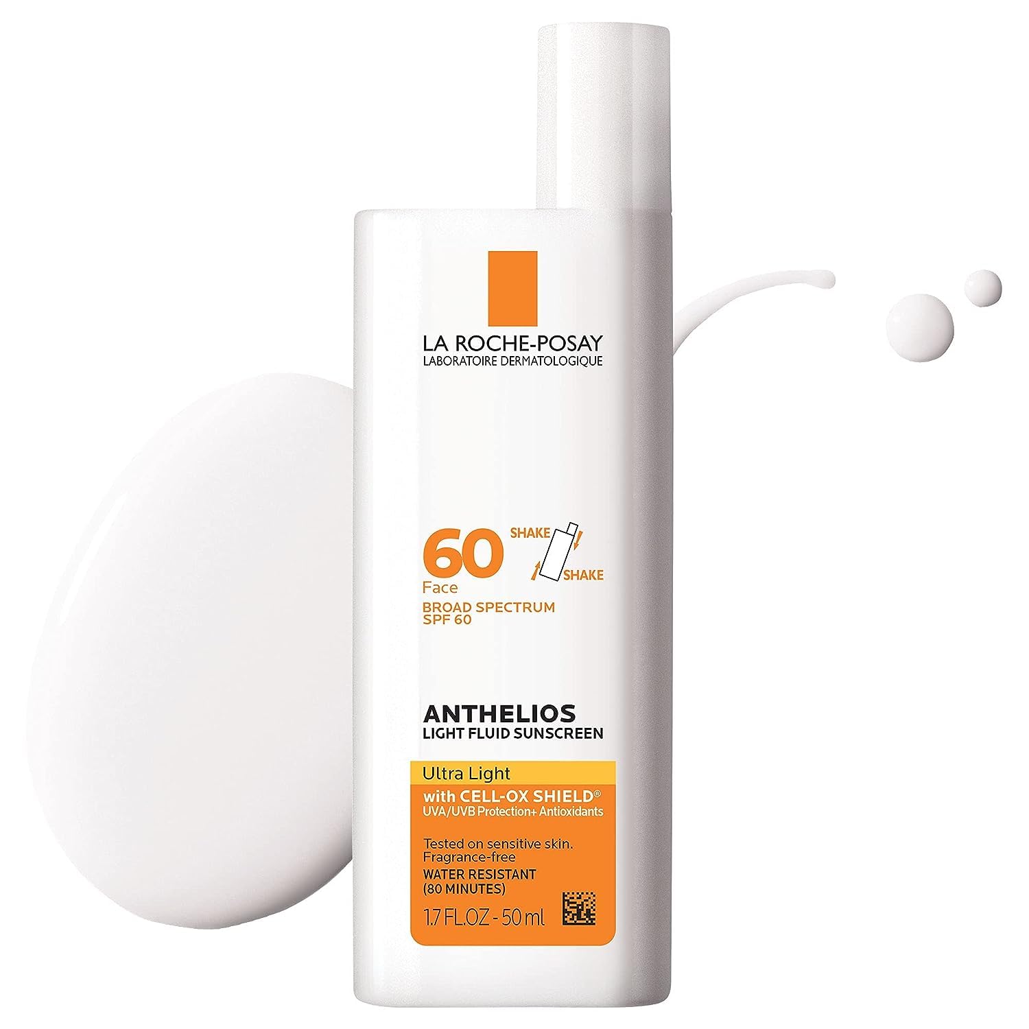 La Roche-Posay Anthelios Light Fluid Facial Sunscreen SPF 60 | Lightweight Sunscreen For Face | Fluid Texture | Broad Spectrum SPF + Antioxidants | Oil Free & Oxybenzone Free | Travel Size 1.7 Fl. Oz. La Roche-Posay Anthelios Light Fluid Facial Sunscreen SPF 60 | Lightweight Sunscreen For Face | Fluid Texture | Broad Spectrum SPF + Antioxidants | Oil Free & Oxybenzone Free | Travel Size 1.7 Fl. Oz.