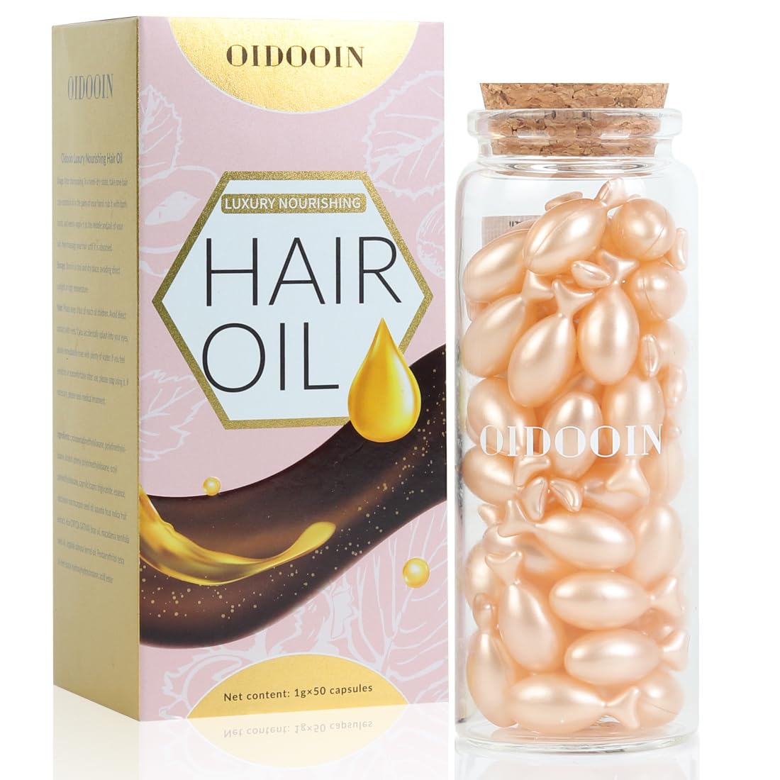 Hair Capsules Hair Treatment Oil Care For Split Ends and Dry Scalp Hair – with MACADAMIA TERNFOLIA Seed Oil – For Wavy, Curly, Natural Hair- 50 Capsules (Pink) Hair Capsules Hair Treatment Oil Care For Split Ends and Dry Scalp Hair – with MACADAMIA TERNFOLIA Seed Oil – For Wavy, Curly, Natural Hair- 50 Capsules (Pink)