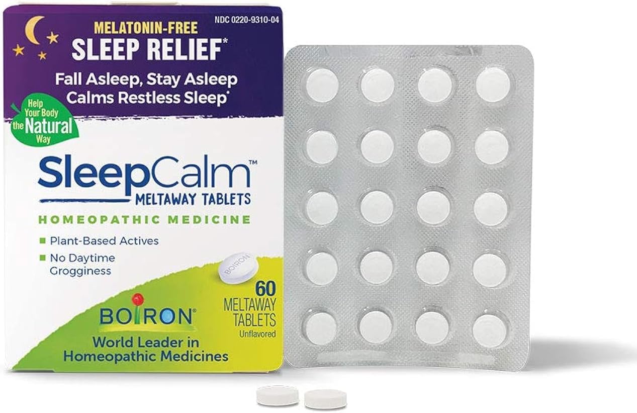 Boiron SleepCalm Sleep Aid for Deep, Relaxing, Restful Nighttime Sleep – Melatonin-Free and Non Habit-Forming – 60 Count Boiron SleepCalm Sleep Aid for Deep, Relaxing, Restful Nighttime Sleep – Melatonin-Free and Non Habit-Forming – 60 Count