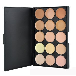 15 Colors Hydrating Cream Concealer Palette, Pure Vie Long Lasting Full Coverage Correcting Concealer Palette Foundation Camouflage Makeup Contour Kit for Conceals Corrects Dark Circles Acne Blemish#2