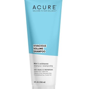 Acure Vivacious Volume Shampoo Echinacea 100% Vegan, White/Blue, Mint, 8 Fl Oz