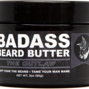 Badass Beard Care Beard Butter For Men – THE OUTLAW, 3 oz – Made of Natural Ingrediens for Healthy, Soften and Itchness Free Beard and Mustache