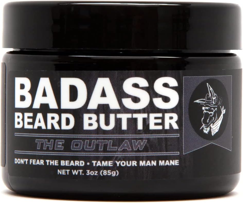 Badass Beard Care Beard Butter For Men – THE OUTLAW, 3 oz – Made of Natural Ingrediens for Healthy, Soften and Itchness Free Beard and Mustache Badass Beard Care Beard Butter For Men – THE OUTLAW, 3 oz – Made of Natural Ingrediens for Healthy, Soften and Itchness Free Beard and Mustache